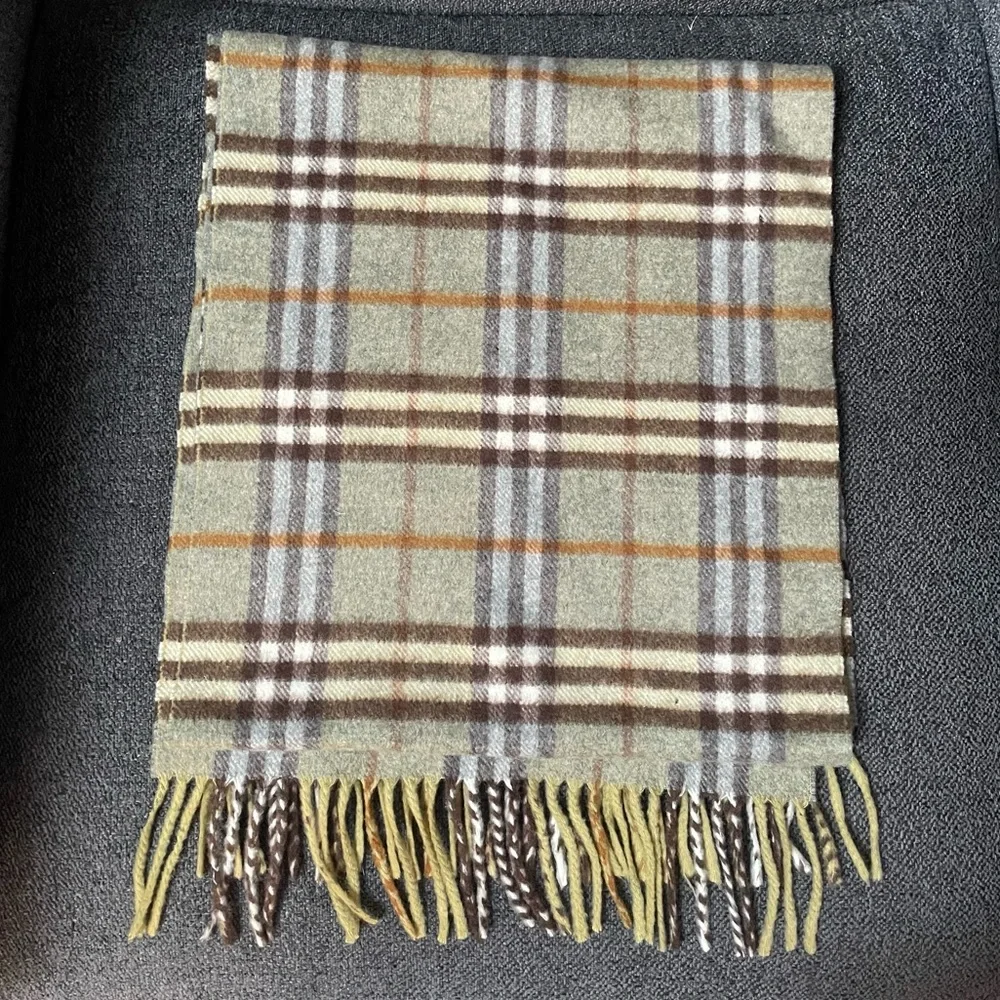 Burberry Wool Scarf, Sage Green - Picture 2 of 3